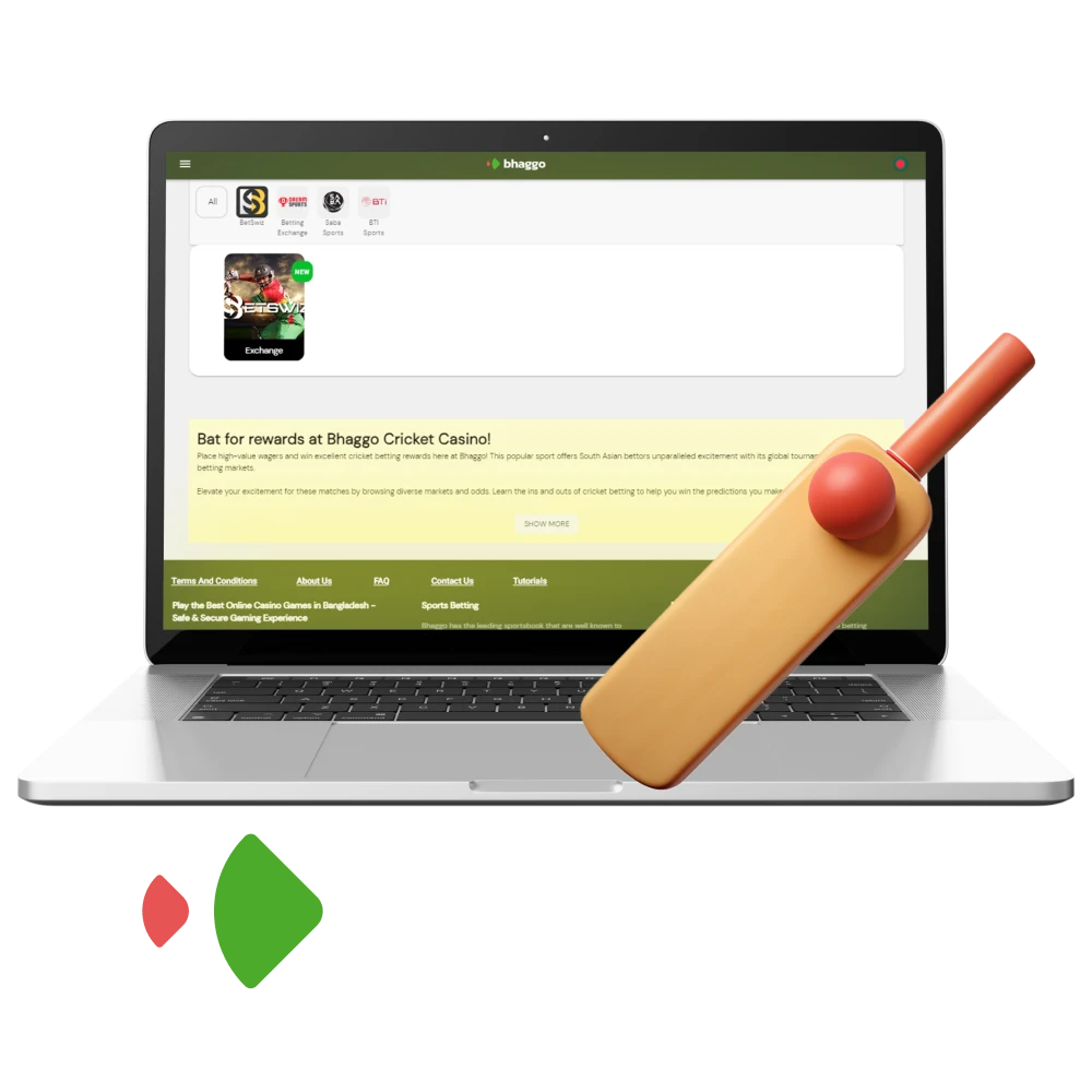 Bhaggo platform for cricket betting.
