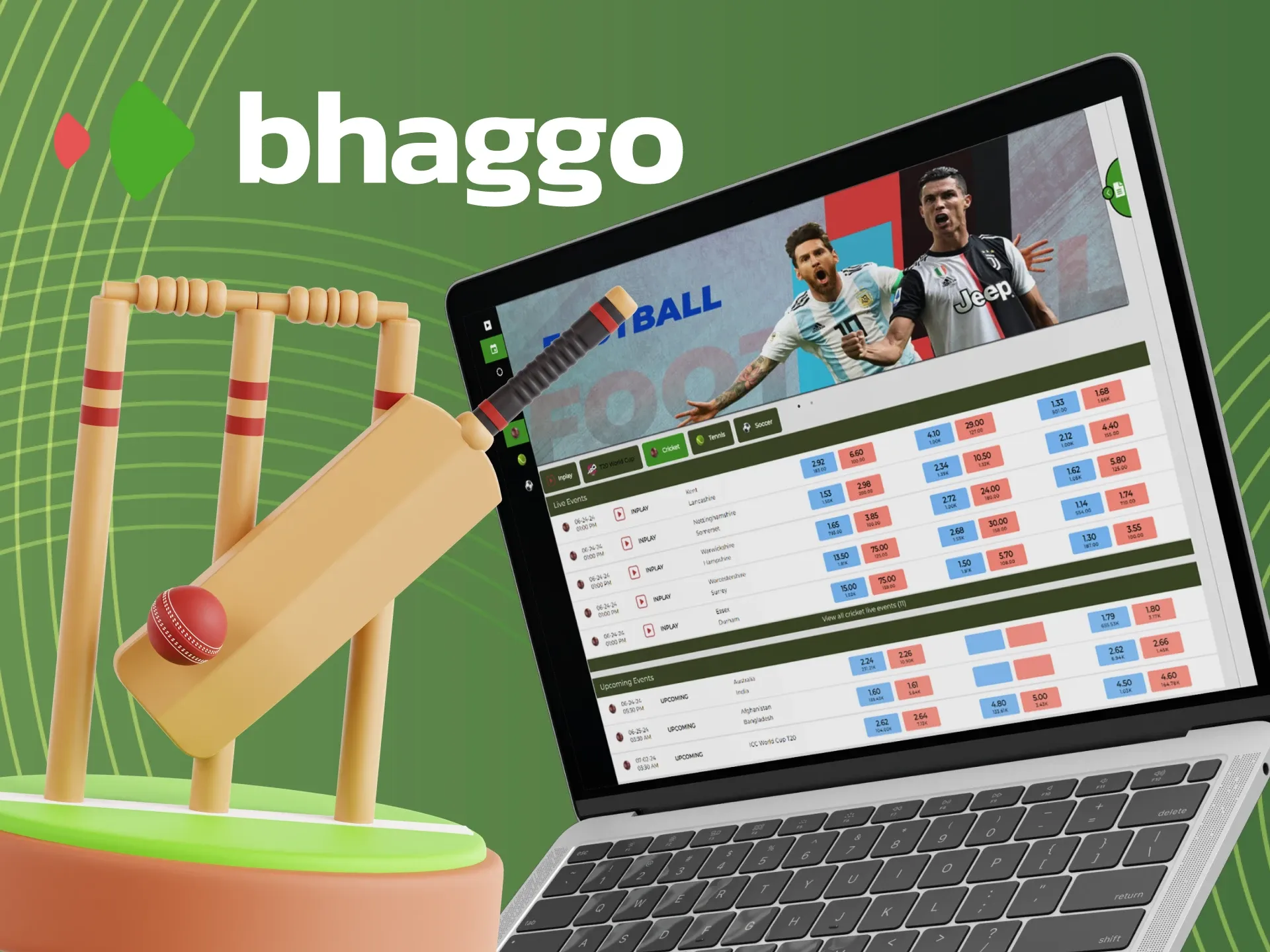 Types of cricket bets at Bhaggo.
