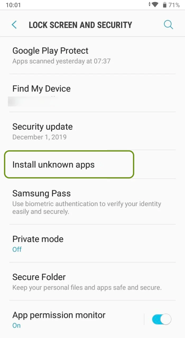 How to allow installation on an Android phone.
