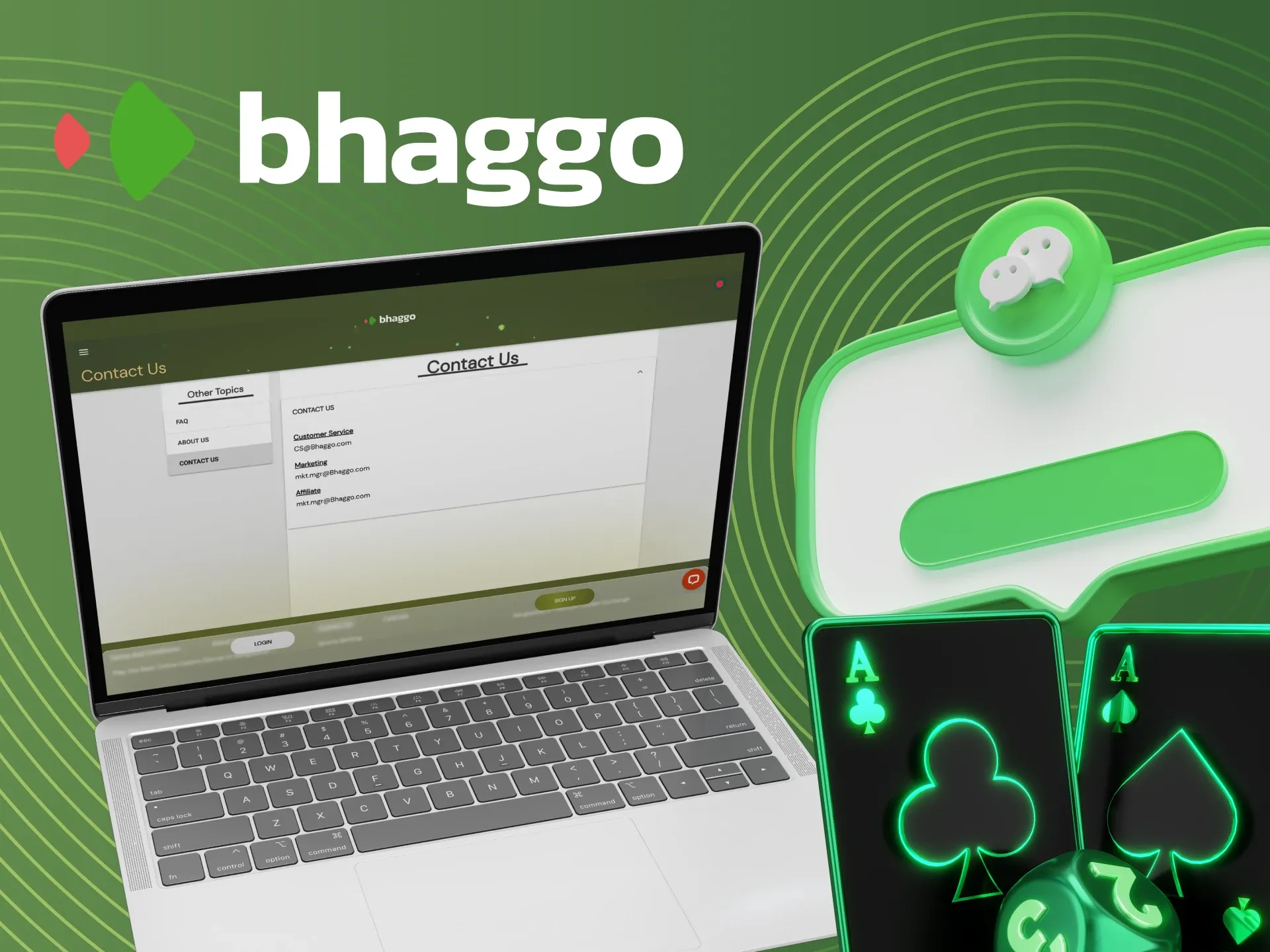 What questions can I write to the Bhaggo online casino support service.