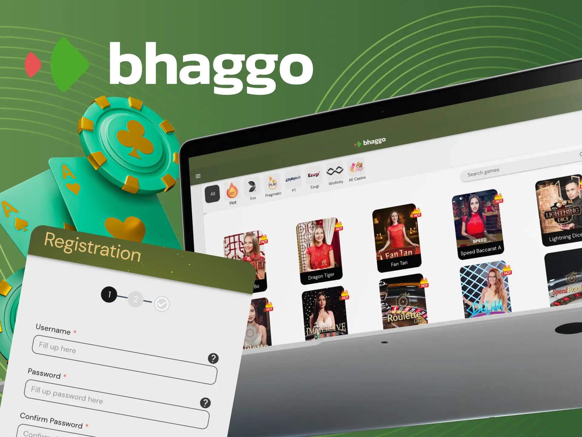 How to play casino at Bhaggo.