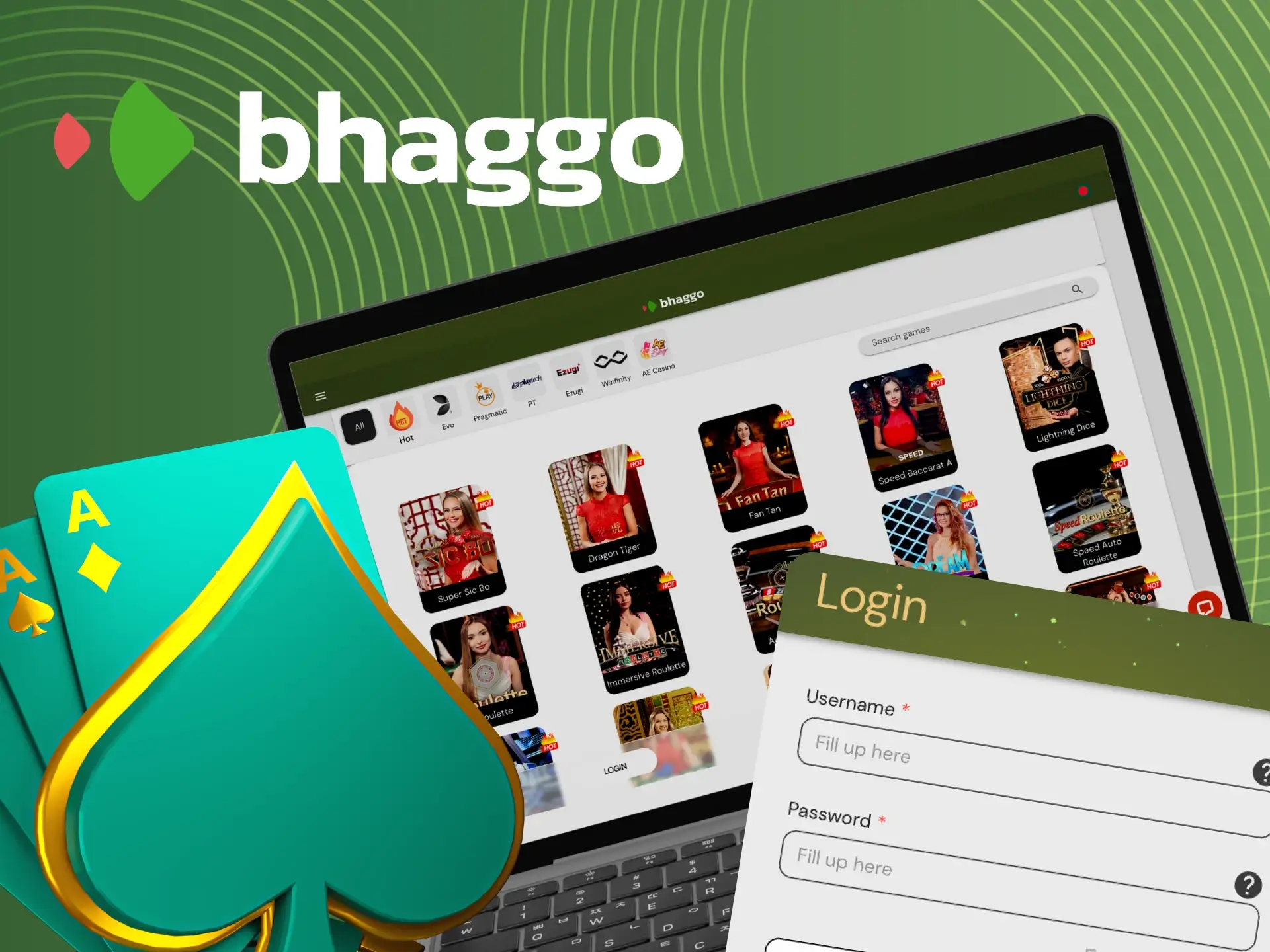 How to bet at Bhaggo live casino.