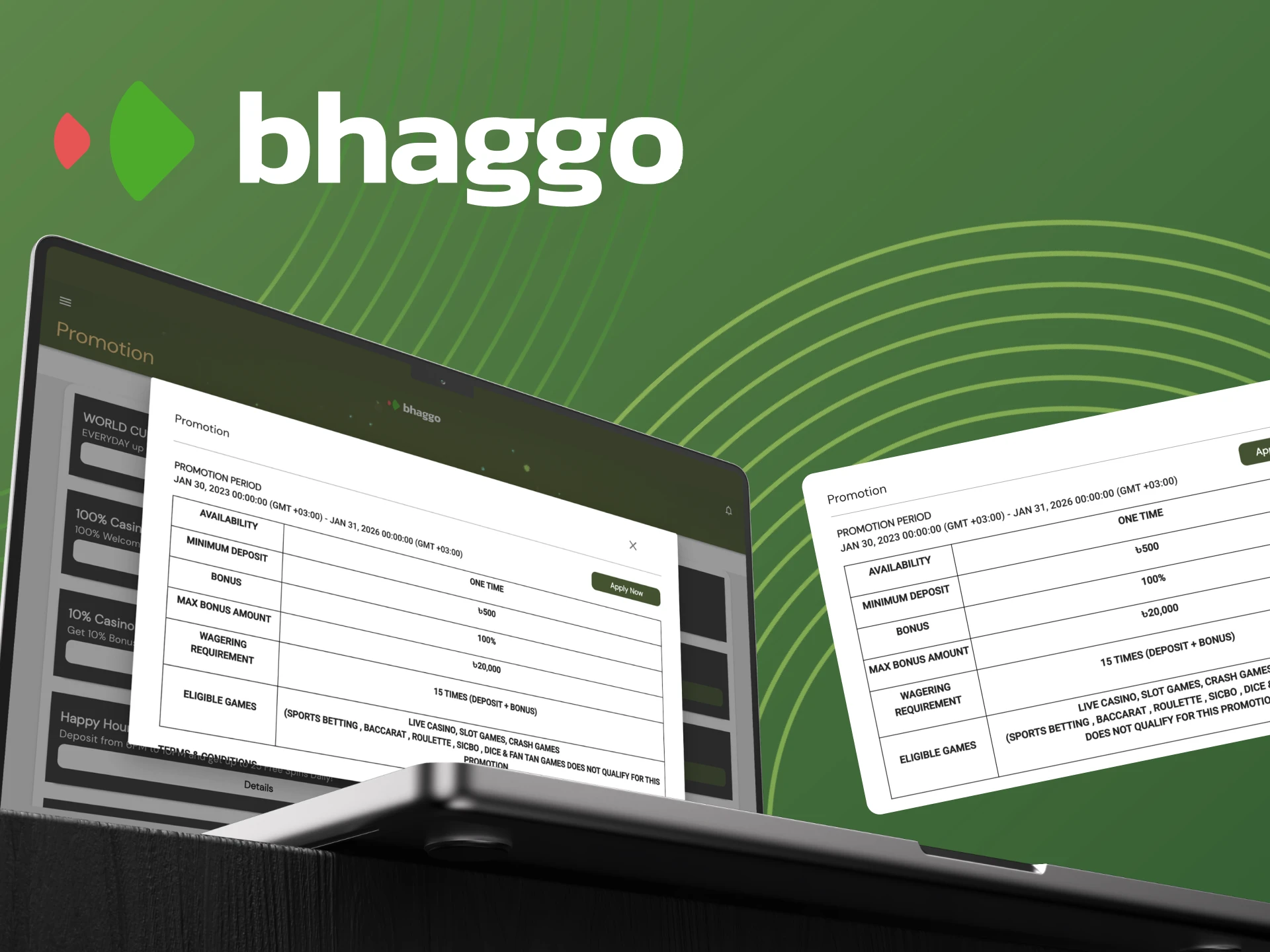 What bonuses can I get after registering at Bhaggo online casino.