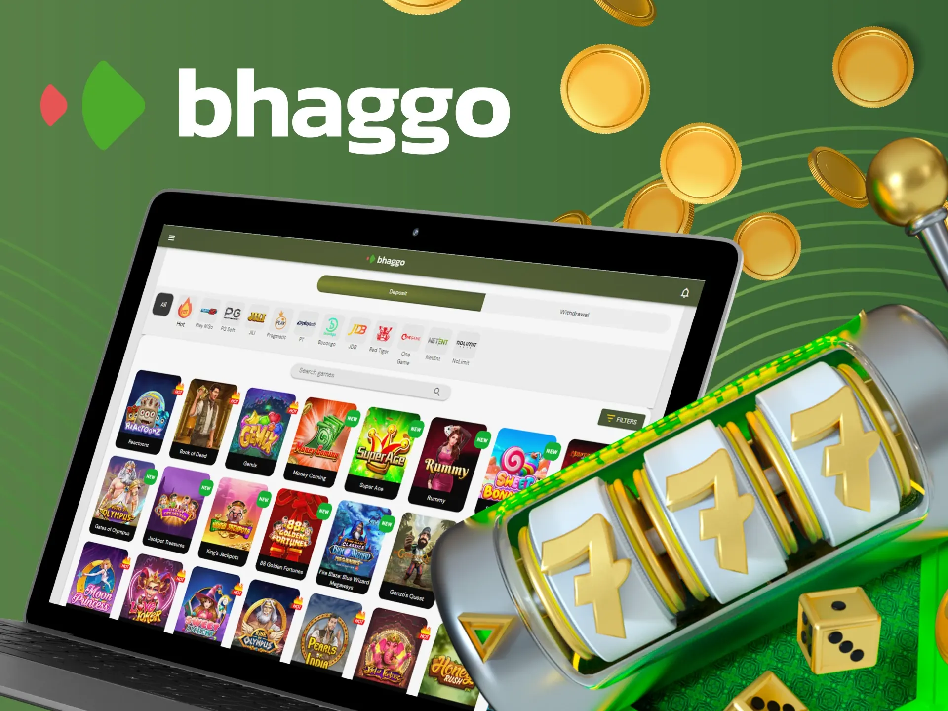 How do slot games work at Bhaggo casino.