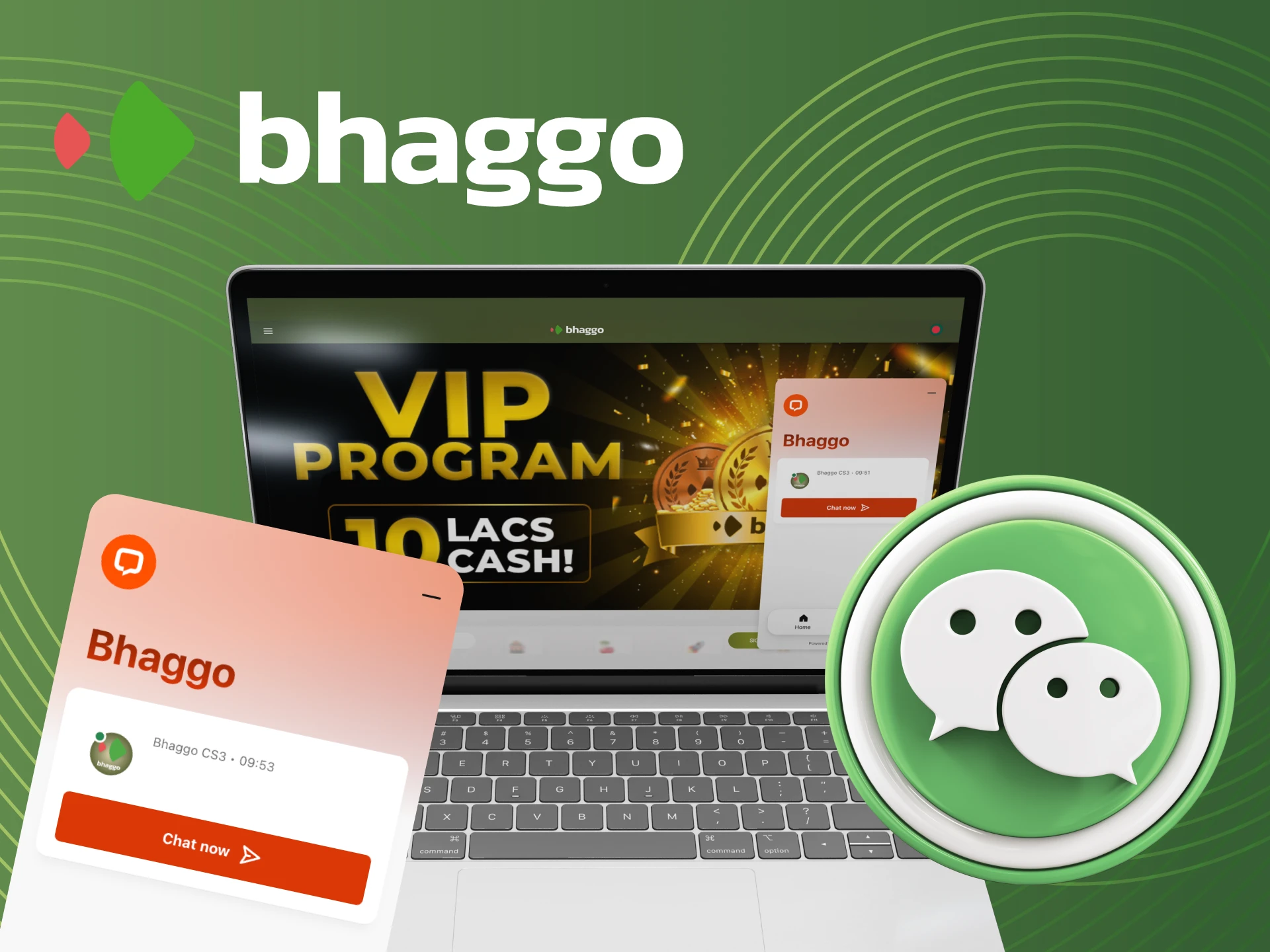 Is there live chat on the Bhaggo online casino website.