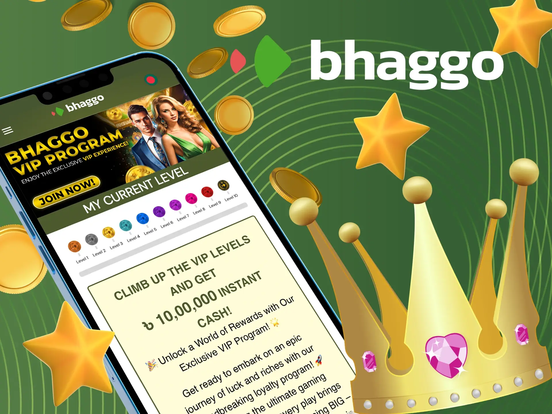 Benefits you can get as a member of Bhaggo VIP program.