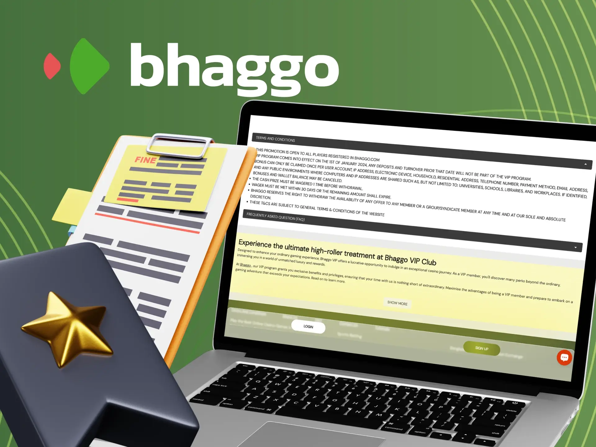 Main terms and conditions of Bhaggo VIP program.